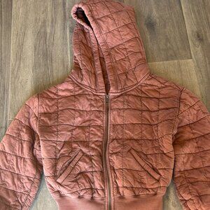 Anthropologie Pilcro Adorable Quilted Zippered Hoodie